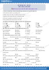 Đề số 9 - Đề kiểm tra học kì 1 - Tiếng Anh 8 mới